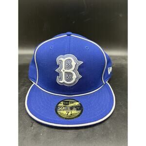 Brooklyn Dodgers Men's New Era 59Fifty Blue Fitted Cap Hat 7 5/8
